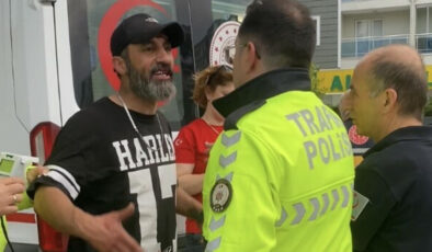 Aydın’da kaza yapan alkollü motosiklet şoförü sıhhat işçilerine hakaretler savurdu