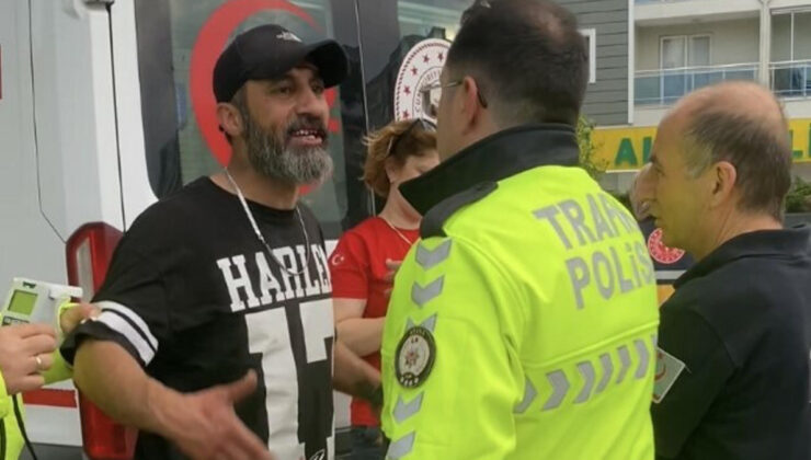 Aydın’da kaza yapan alkollü motosiklet şoförü sıhhat işçilerine hakaretler savurdu