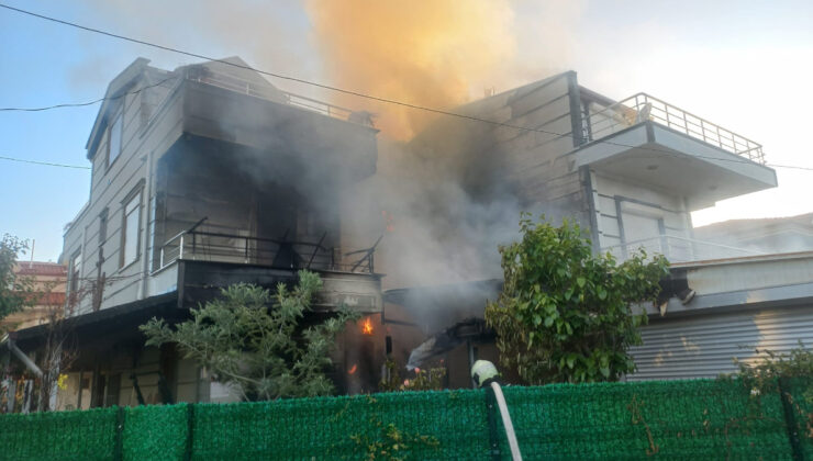 Balıkesir’de villa garajında korkutan yangın