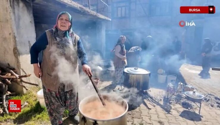 Bursa’da 672 yıllık tarifle hazırlanan ‘Dede Aşı’ heyecanı