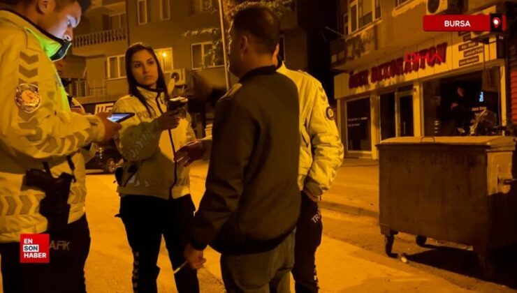 Bursa’da alkollü sürücü ile polisin sabır sınavı