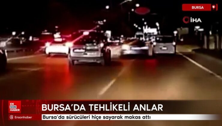 Bursa’da şoförleri hiçe sayarak makas attı