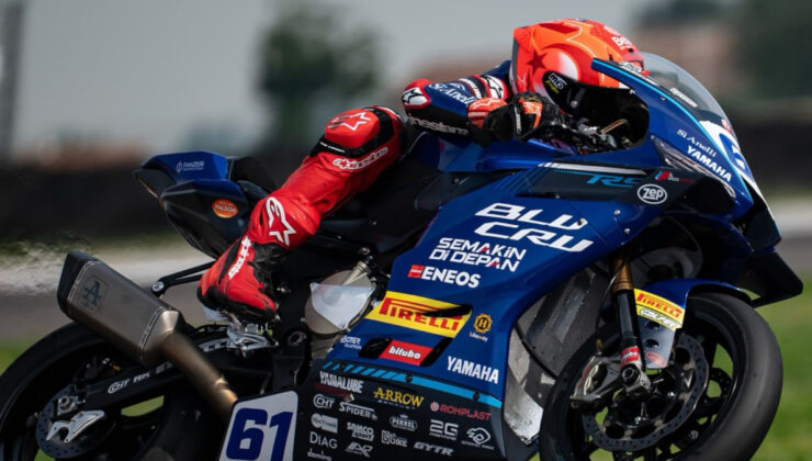 Can Öncü, Dünya Supersport Şampiyonası’nın İtalya ayağındaki ikinci yarışı bitiremedi