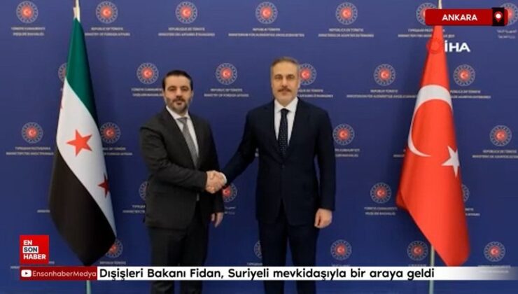 Dışişleri Bakanı Fidan, Suriyeli mevkidaşıyla bir ortaya geldi