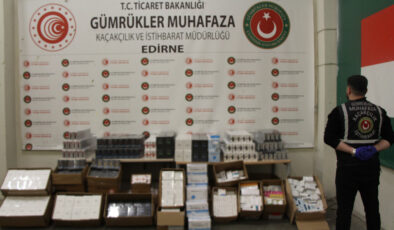 Edirne’de milyonlarca liralık kaçak eşya ele geçirildi