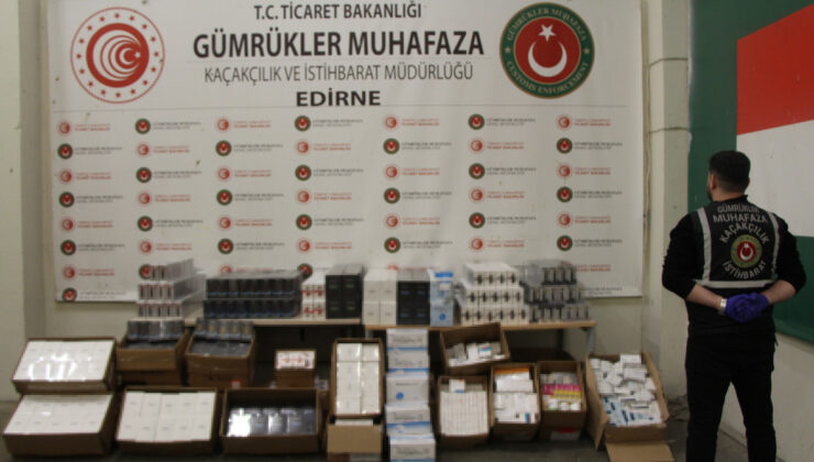 Edirne’de milyonlarca liralık kaçak eşya ele geçirildi