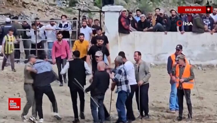 Erzurum’da boğa sahipleri arbede etti