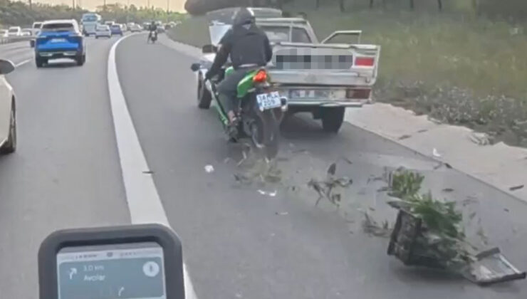 Esenyurt’ta reflektör yerine zerzevat kasası koydu: Motosiklet şoförü ağır yaralandı