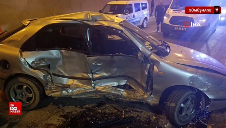 Gümüşhane’de tünelde yapılan sollama kazayla sonuçlandı