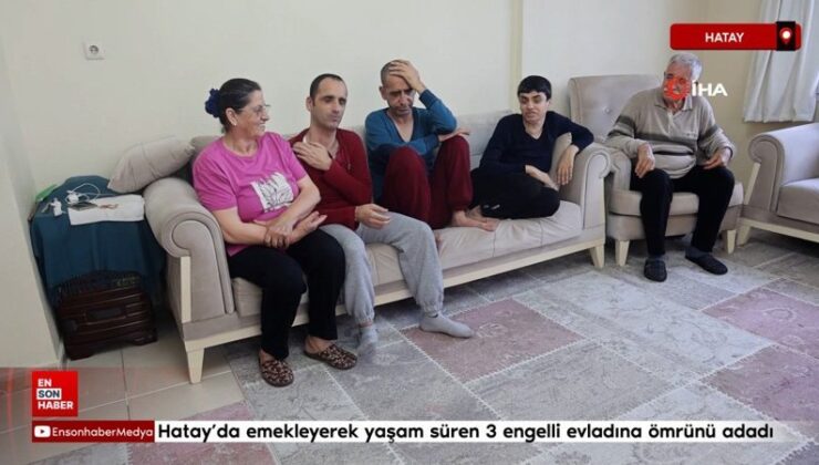 Hatay’da emekleyerek hayat süren 3 engelli evladına ömrünü adadı