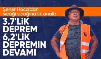 İstanbul’da hissedilen bir sarsıntı oldu: Şener Üşümezsoy, tv1OO’e konuştu