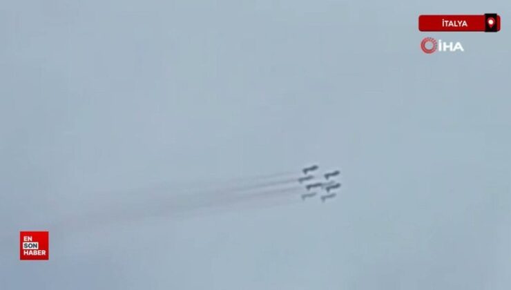 İtalya Hava Kuvvetleri’ne bağlı akrobasi grubuna ilişkin 3 uçak havada çarpıştı