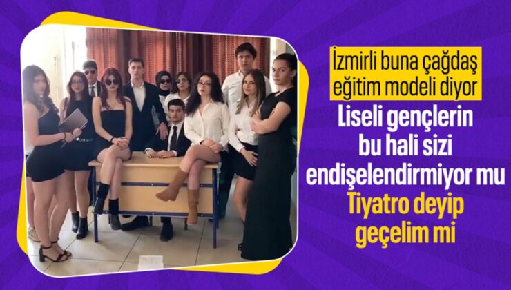 İzmir’de lisede gençlerin çektiği görüntü reaksiyona neden oldu