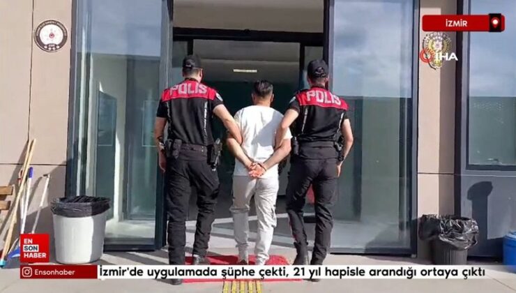 İzmir’de uygulamada kuşku çekti, 21 yıl mahpusla arandığı ortaya çıktı