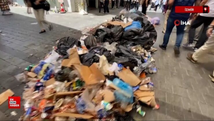 İzmir’in göbeğinde çöpten utanç görünümü