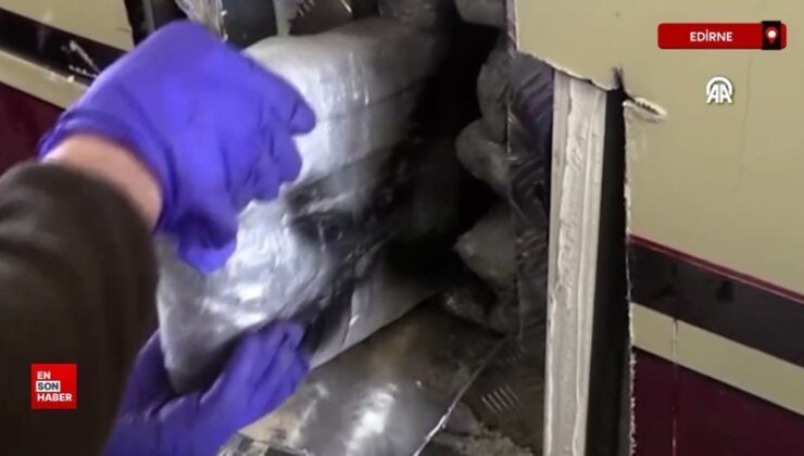 Kapıkule’de otobüste 87 kilo 752 gram uyuşturucu ele geçirildi