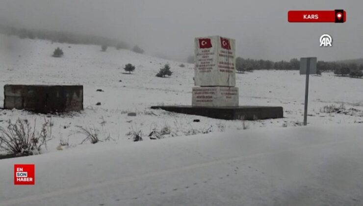 Kars Sarıkamış’ın tepeleri karla kaplandı