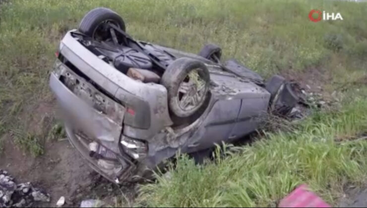 Kırıkkale’de arabanın takla attığı kazada 4 yaralı