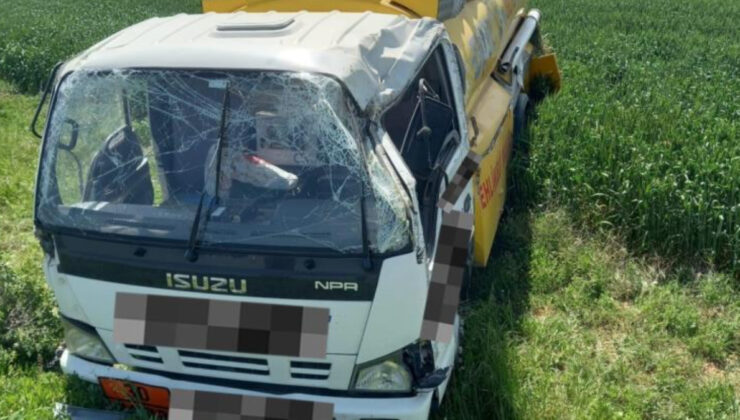 Kırklareli’deki kazada tanker takla attı
