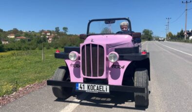 Kocaeli’de çapa motorundan nostaljik araba yapıldı