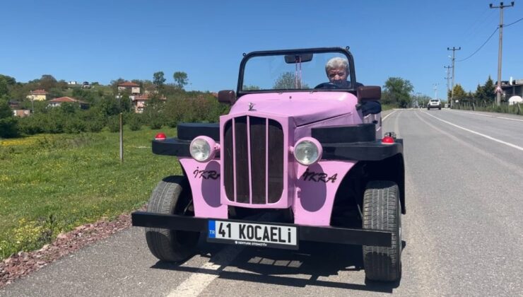 Kocaeli’de çapa motorundan nostaljik araba yapıldı