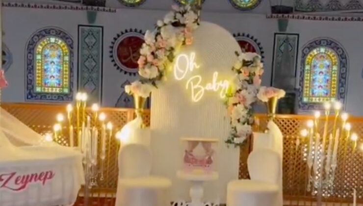 Kocaeli’de mescitte baby shower aktifliği reaksiyon çekti