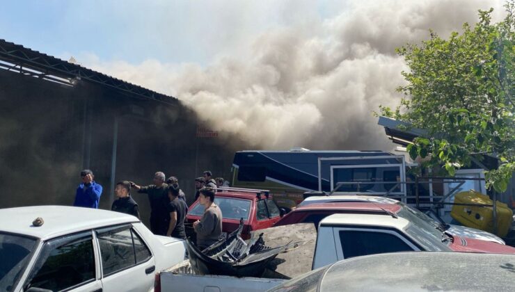 Kocaeli’de oto kilit dükkanında çıkan yangında göz gözü görmedi