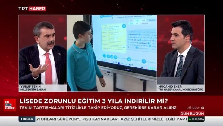 Liselerle ilgili 3 farklı model masada: Yusuf Tekin anlattı