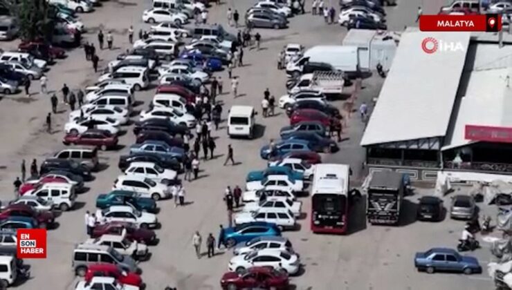 Malatya Açık Oto Pazarı’nda satıcı da alıcı da beklemede