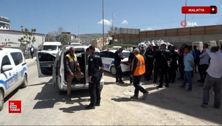 Malatya’da şantiye emekçileri ortasında taşlı sopalı hengame