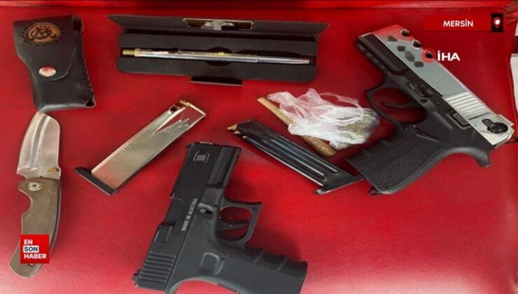 Mersin’de suikast silahı kalem tabanca ele geçirildi