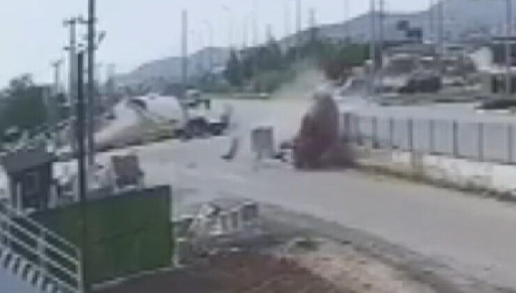 Muğla’da 6 kişinin yaralandığı kaza kameralara yansıdı