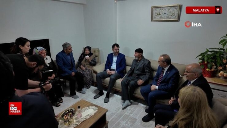 Murat Kurum, Yeşilyurt’ta yeni köy konutlarına taşınan Eser ailesini ziyaret