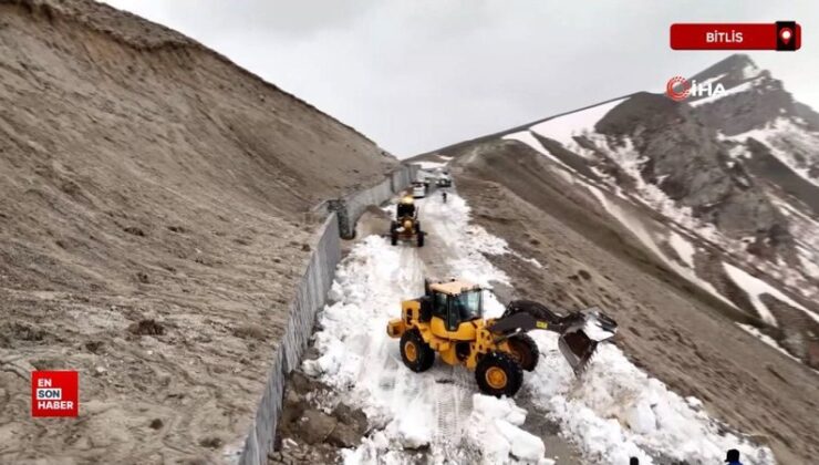 Nemrut Krater Gölü yolunun açılması için başlatılan çalışma bitti