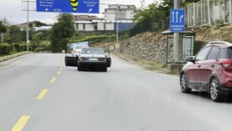 Sakarya’da düğün konvoyunda akılalmaz imaj