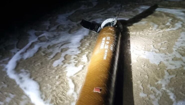 Sakarya’da kıyıda roket motoru bulundu