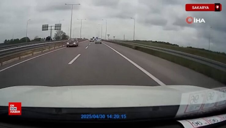 Sakarya’da zıt tarafta giderek tehlike saçan şoföre 9 bin lira ceza