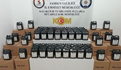 Samsun’da 1 ton kaçak etil alkol ele geçirildi