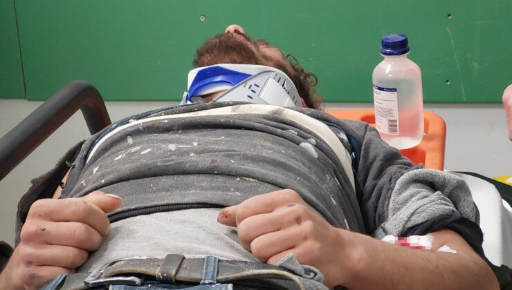 Samsunda inşaattan düşen emekçi vefattan döndü