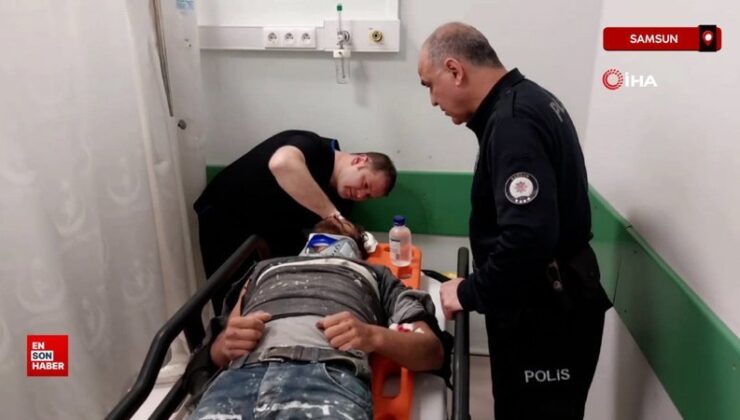 Samsun’da inşaattan düşen personel vefattan döndü