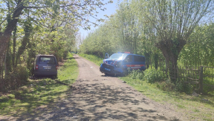 Samsun’da jandarmaya çarpan aracın şoförü öldü
