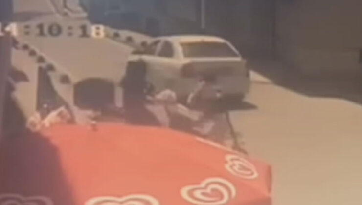 Silivri’de motorsiklet ile skuterin çarpıştığı anlar