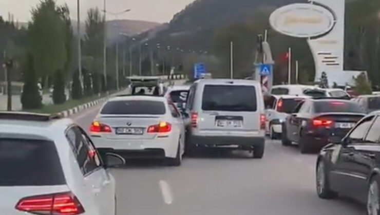 Tokat’ta düğün konvoyunda tehlikeli inatlaşma