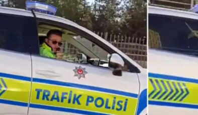 Trafik polisinden damada güldüren anons