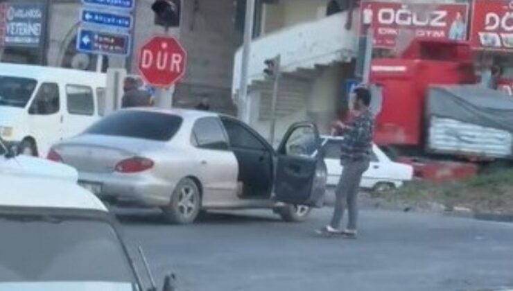 Yozgat’ta alkollü şoför, aracından inip trafikte dans etti