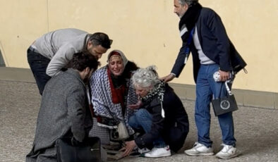 AB Kurulu önünde ‘Gazze’ye ağıt