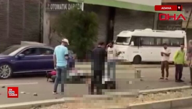 Adana’da iki şoförün ağır yaralandığı motosiklet kazası