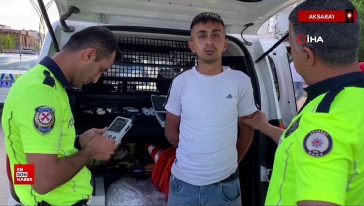 Aksaray’da alkollü ve ehliyetsiz şoförden gazeteciye tehdit