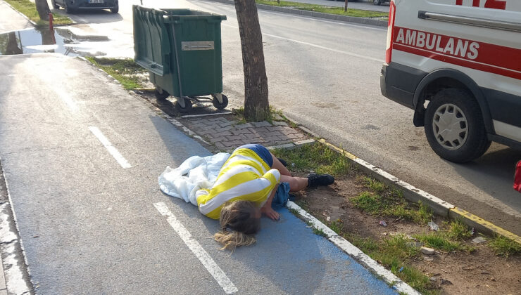 Aksaray’da arabadan atılan bayan baygın bulundu