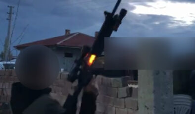 Aksaray’da silahlı maganda operasyonu: Konutlardan cephanelik çıktı